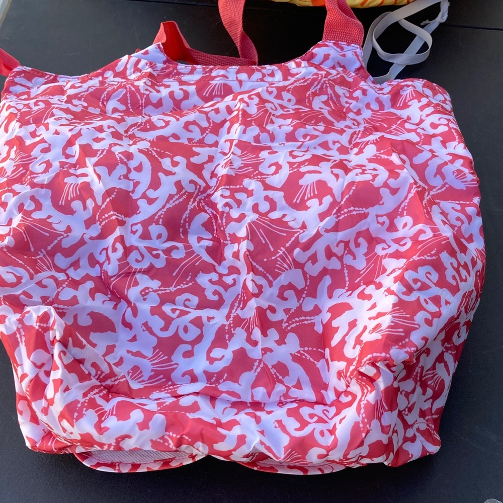 California innovations Insulated Pink and White Market Tote Bag Foldable - Picture 5 of 7